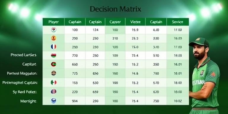 Jalwa Game VIP captain decision matrix